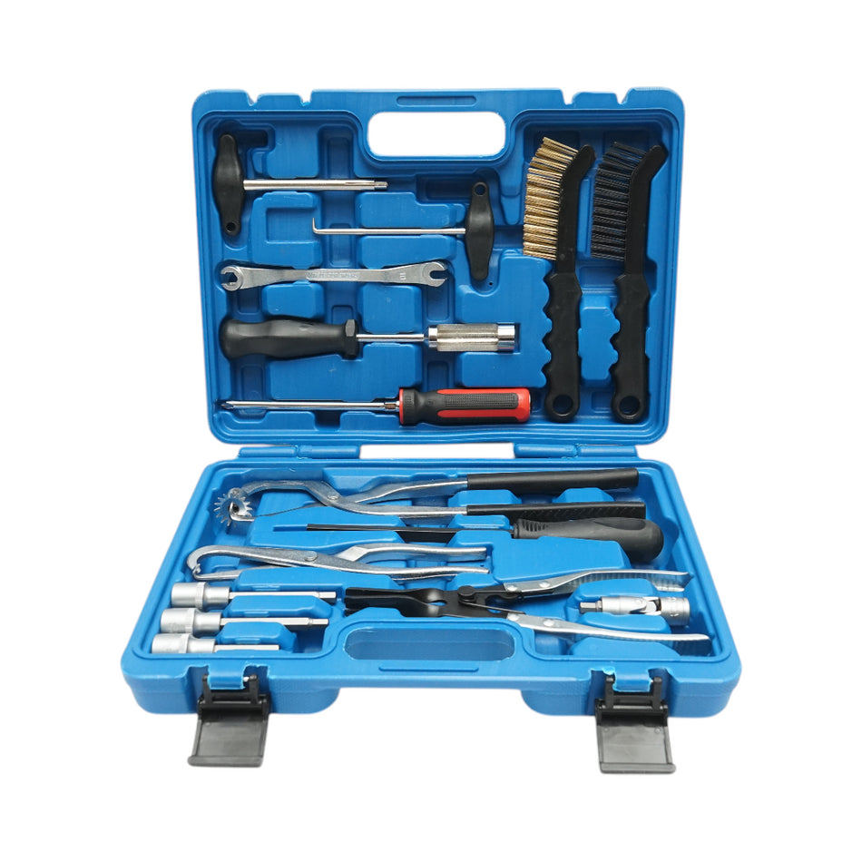 Assembly and disassembly kit for brake shoes, drums, pads, and discs Breckner Germany