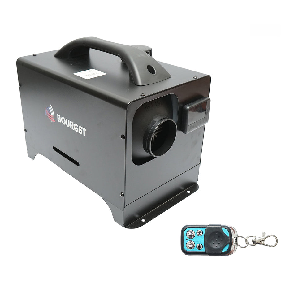 Stationary heater, economical sirocco 12-24V, 5KW with remote control and Bourget LCD display