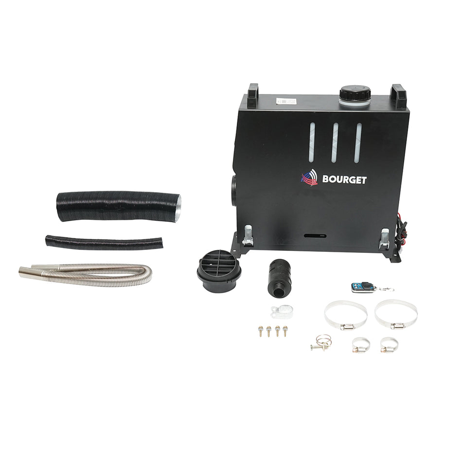 Stationary heater, economical sirocco 12-24V, 5KW with LCD display and Bourget remote control