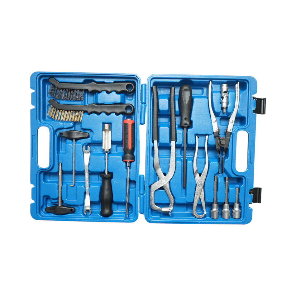 Assembly and disassembly kit for brake shoes, drums, pads, and discs Breckner Germany