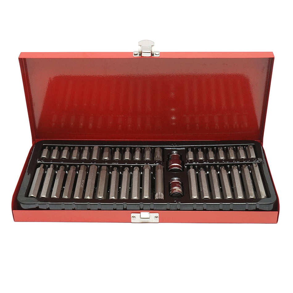 40-piece hex key set, Torx bits, hex and spline, chrome vanadium (CR-V) Breckner Germany