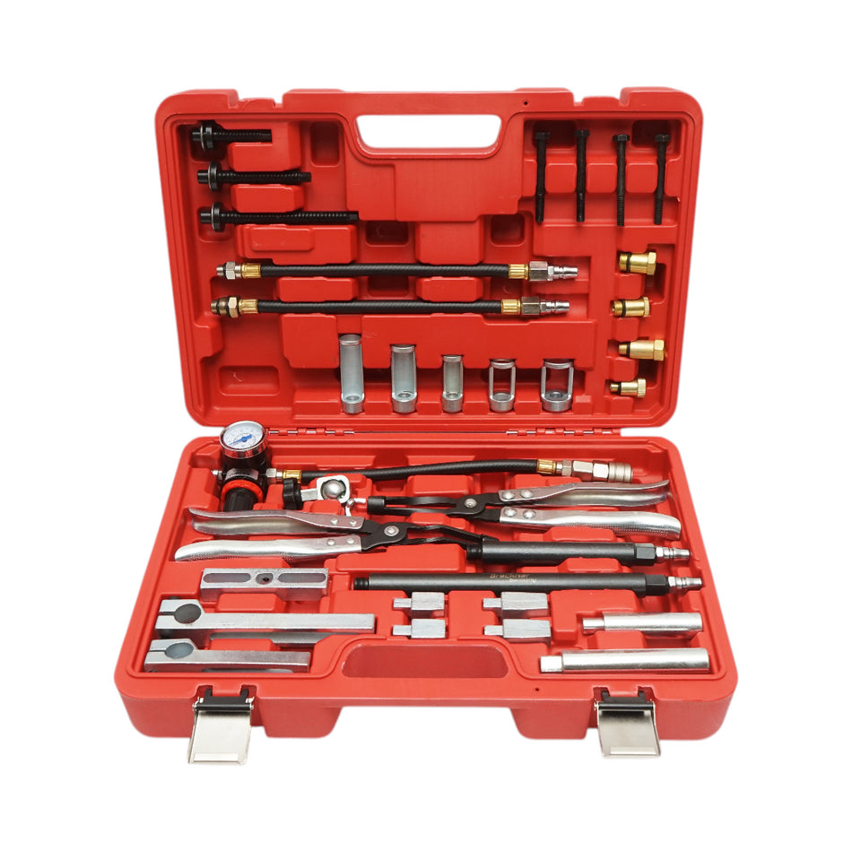 Press kit and pliers for valve spring replacement Breckner Germany