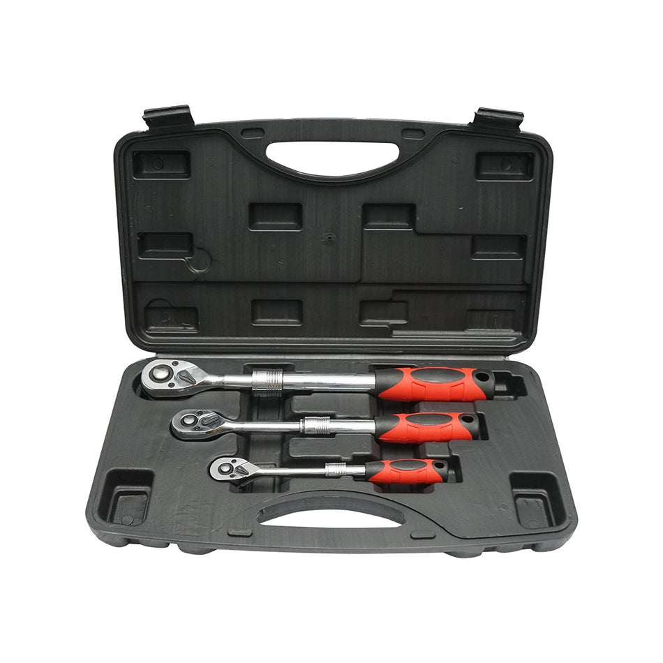 Reversible extendable ratchet set 1/2, 3/8, 1/4 Breckner Germany