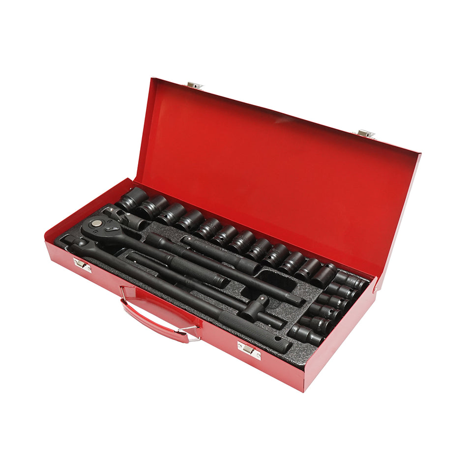 1/2" Socket Wrench Set, 24 Pieces Ratchet Driver Breckner Germany