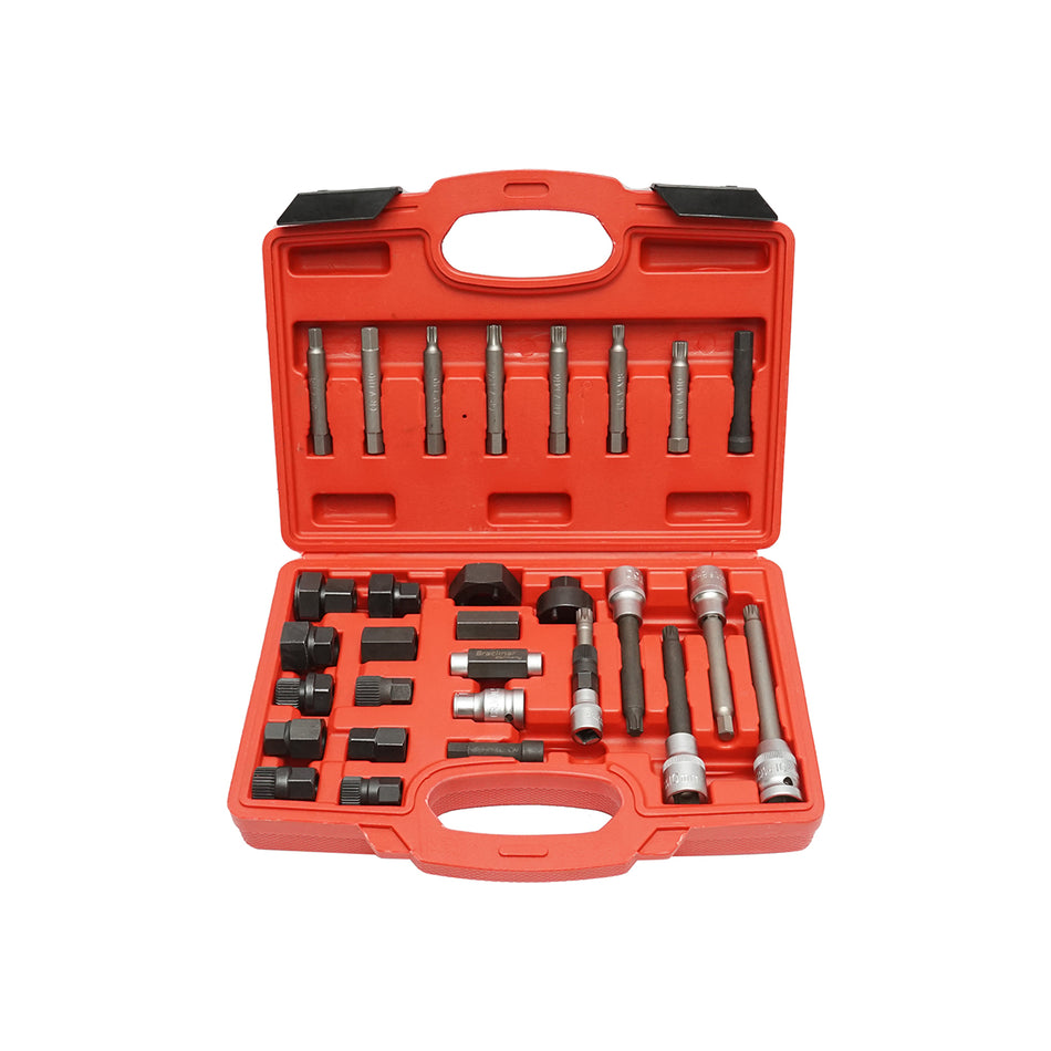 30-piece pulley mounting and dismounting key set for alternator Breckner Germany