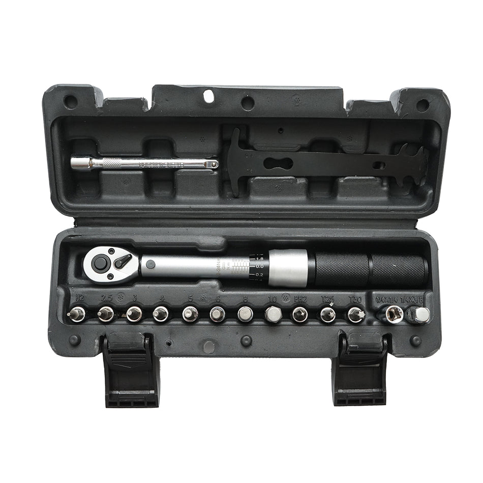 Torque wrench set with ratchet 2-24 Nm with extension bar
