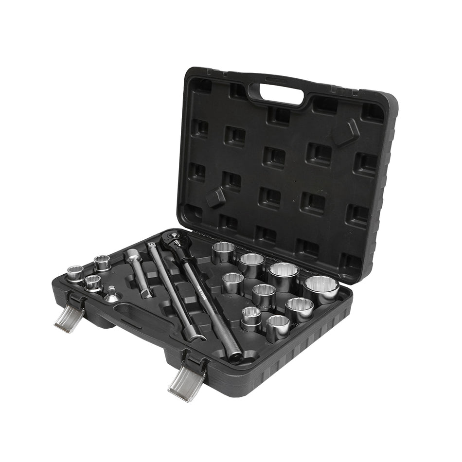 Set of 16 3/4" tubular sockets with ratchet driver Breckner Germany