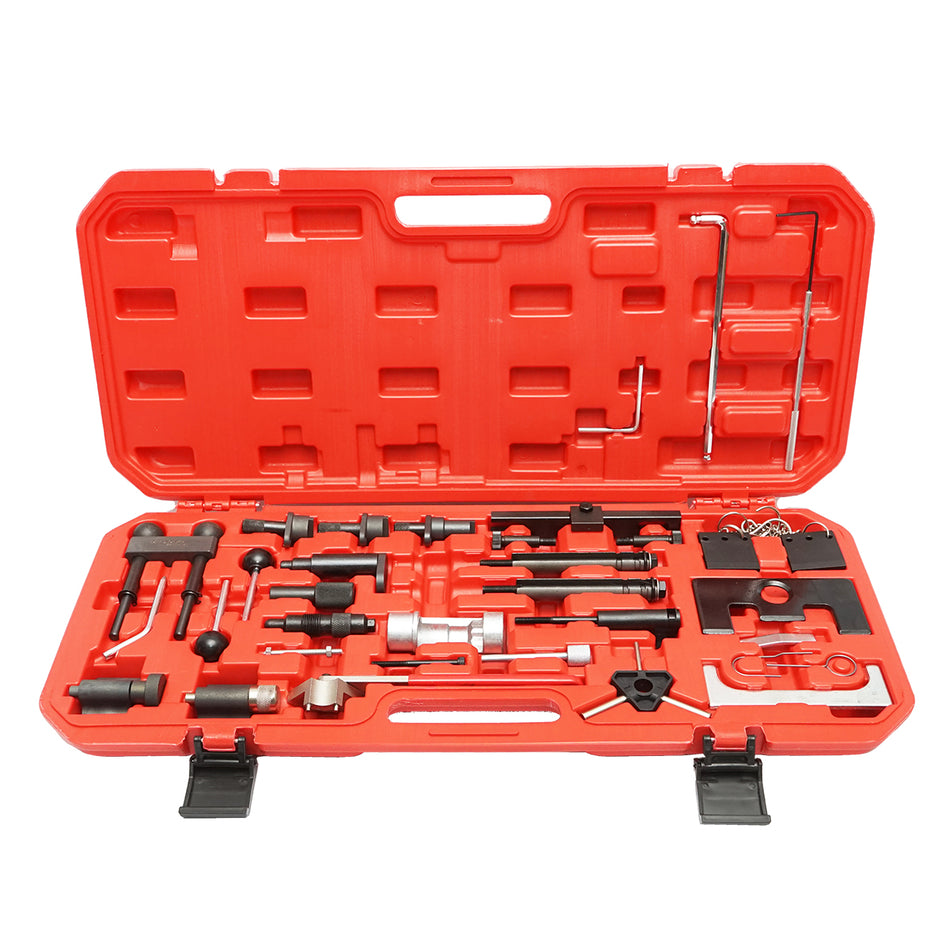 Timing lock and fixation tool kit for VW, Audi, Seat, Skoda petrol and diesel 34 pieces Breckner Germany