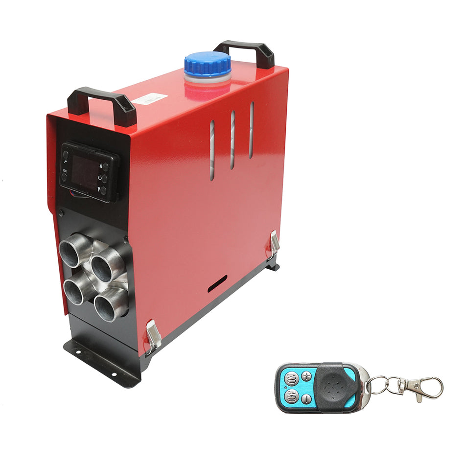 Sirocou, portable stationary heater 12-24V, 5KW, LCD display, with remote control and Kyocera Breckner Germany spark plug