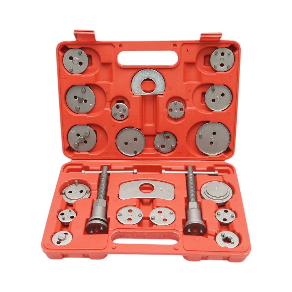 Universal left/right brake caliper press kit 22 pieces Breckner Germany