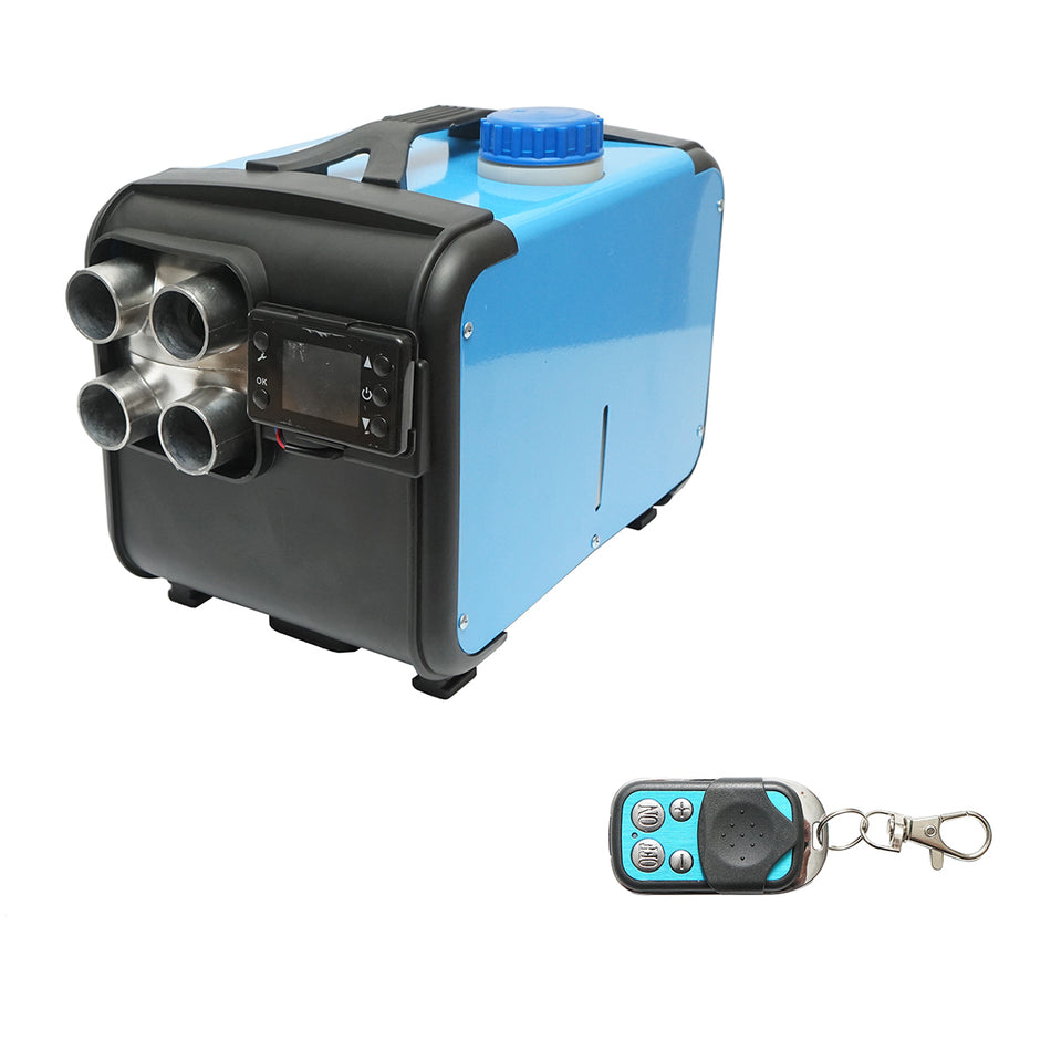 Sirocou, portable stationary heater 12-24/220V, 5KW, LCD display, with remote control and Kyocera Breckner Germany spark plug