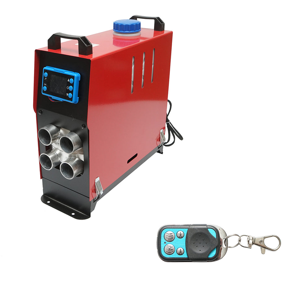 Sirocou, portable stationary heater 12V, 5KW, LCD display, with remote control, Bluetooth, and Kyocera Breckner Germany spark plug