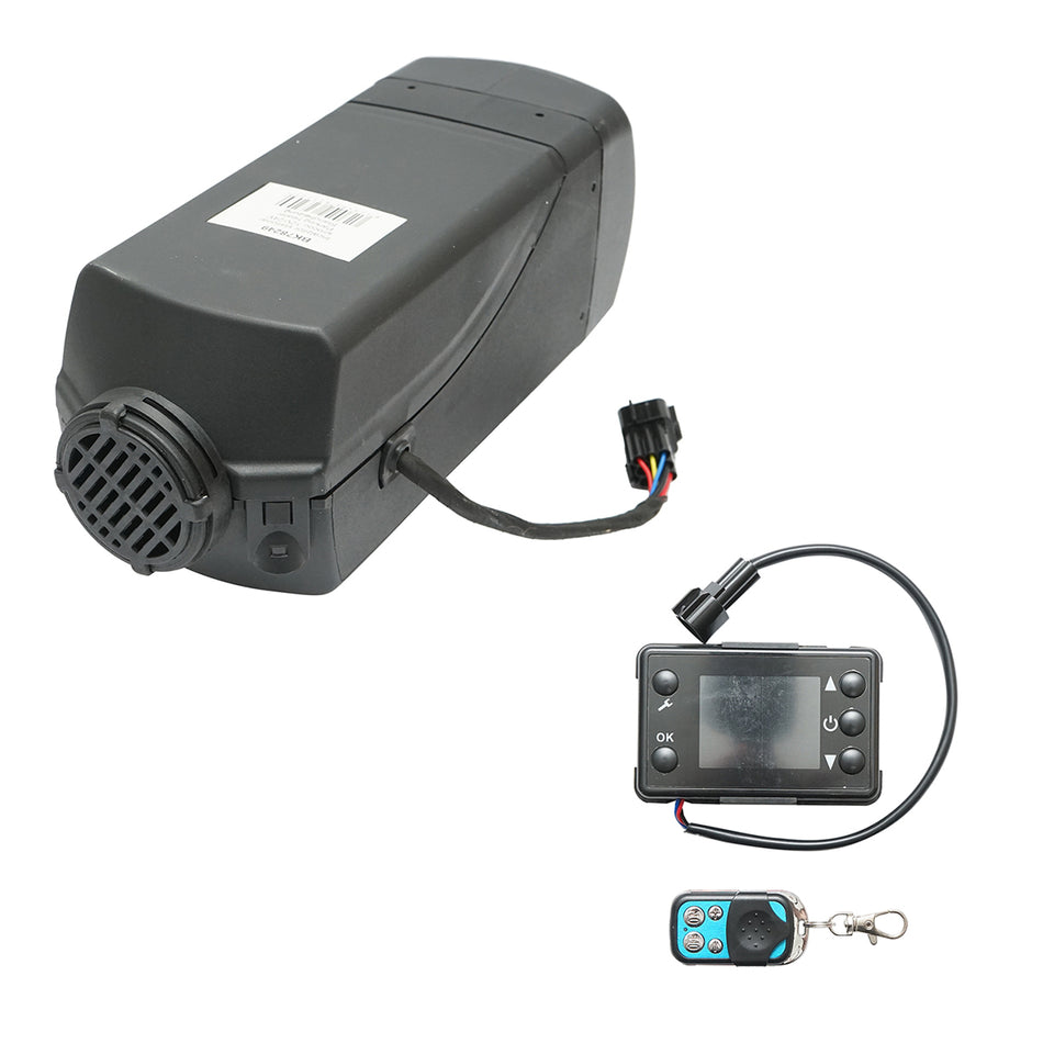 Stationary heater, sirocco 12-24V, 2KW, LCD display, with remote control and Kyocera Breckner Germany spark plug