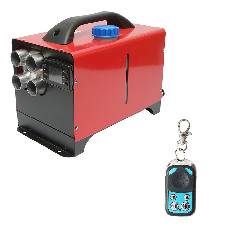 Sirocou, portable stationary heater 12-24/220V, 5KW, LCD display, with remote control and Kyocera Breckner Germany spark plug