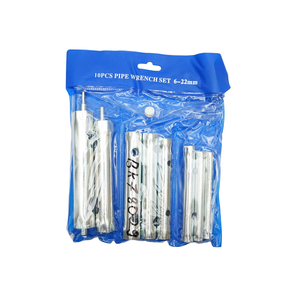 Set of 10 long double socket wrenches with 6-22 mm shaft Breckner Germany