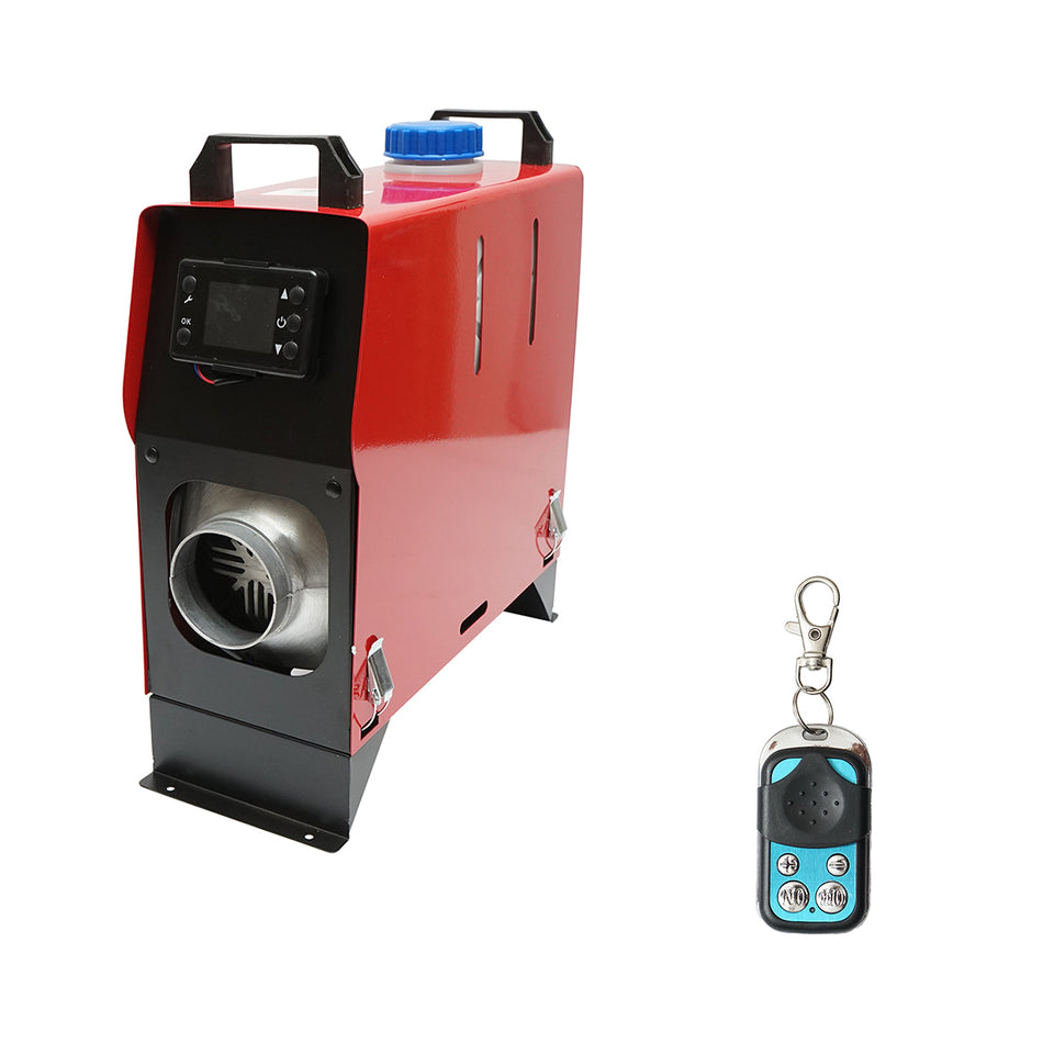 Sirocou, silent stationary heater 12-24V, 5KW, LCD display, with remote control and Kyocera THOR spark plug
