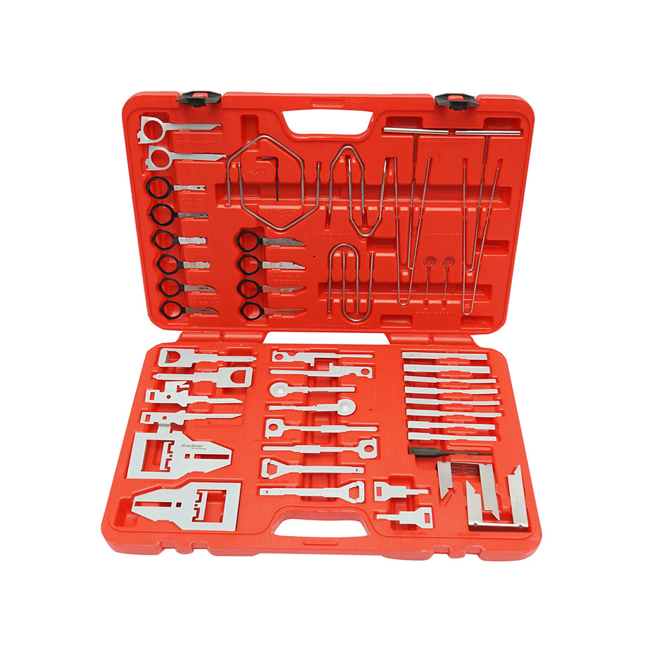 Extractor kit for disassembling car radio/navigation devices, 52 pieces Breckner Germany