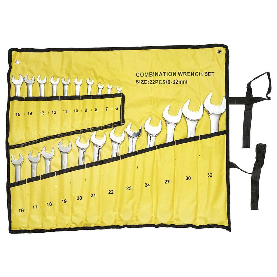 Fixed Combination Wrench Set 6-32mm 22 Pieces Breckner Germany