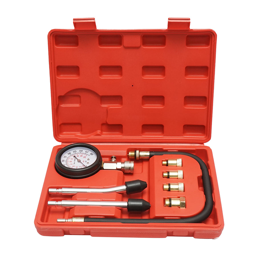 Gasoline engine pressure tester kit, mechanical pressure gauge 0-20 bar Breckner Germany