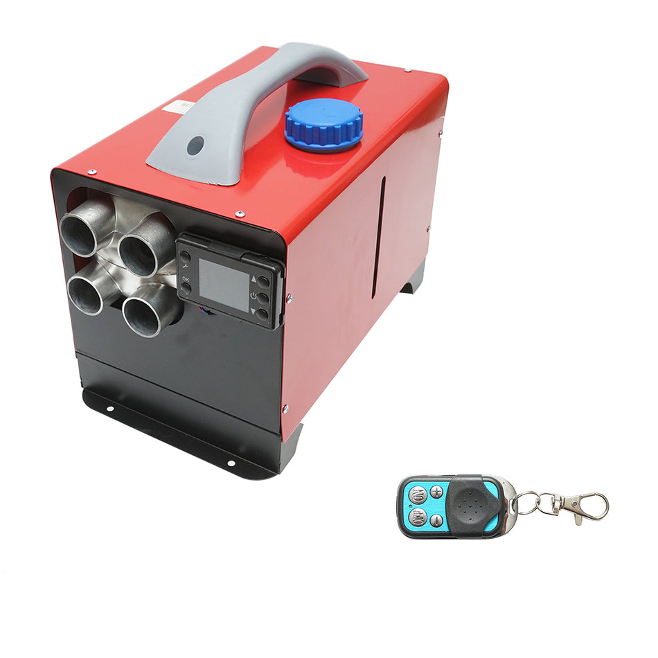 Sirocou, portable stationary heater 12-24V, 5KW, LCD display, with remote control and Kyocera Breckner Germany spark plug