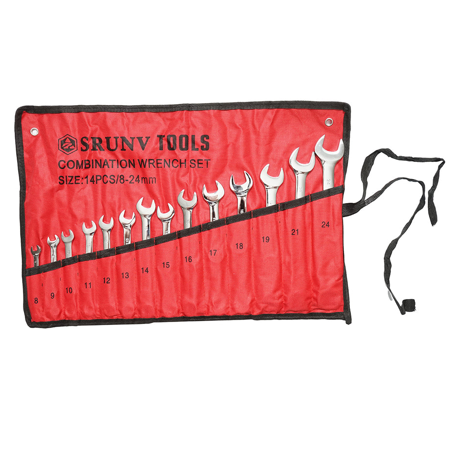 Set of fixed and ring combination wrenches 8-24mm 14 pieces Breckner Germany