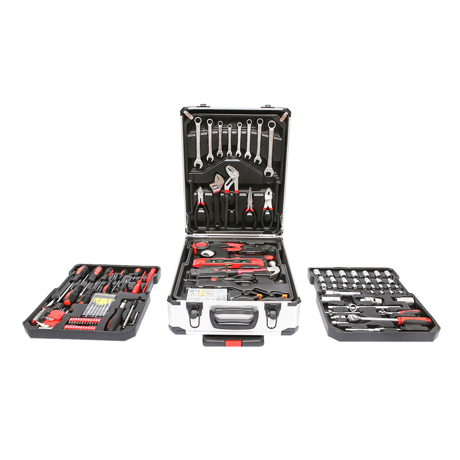 Aluminum trolley suitcase set with professional chrome-vanadium steel tools, 187 pieces Breckner Germany