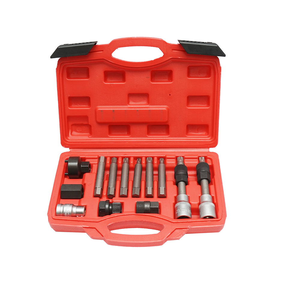 Alternator Pulley Mounting and Dismantling Tool Kit 13 Pieces Breckner Germany