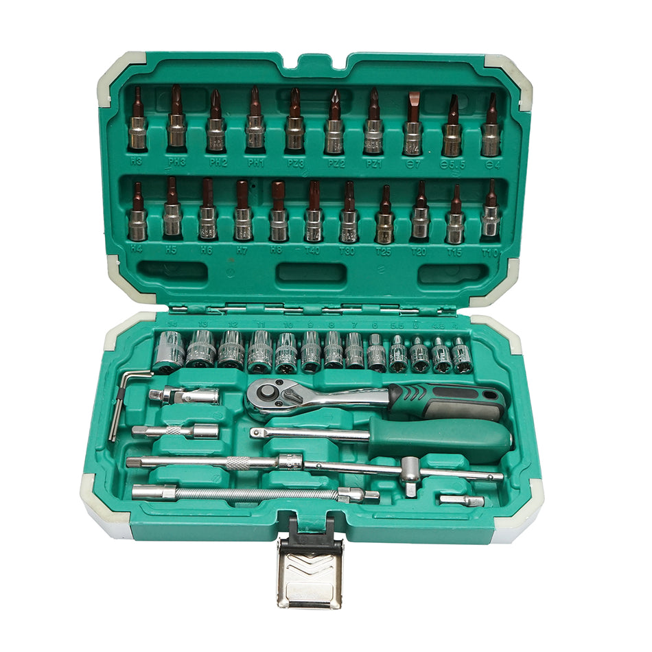 Socket wrench set, Torx, hex with ratchet 46 pieces Breckner Germany