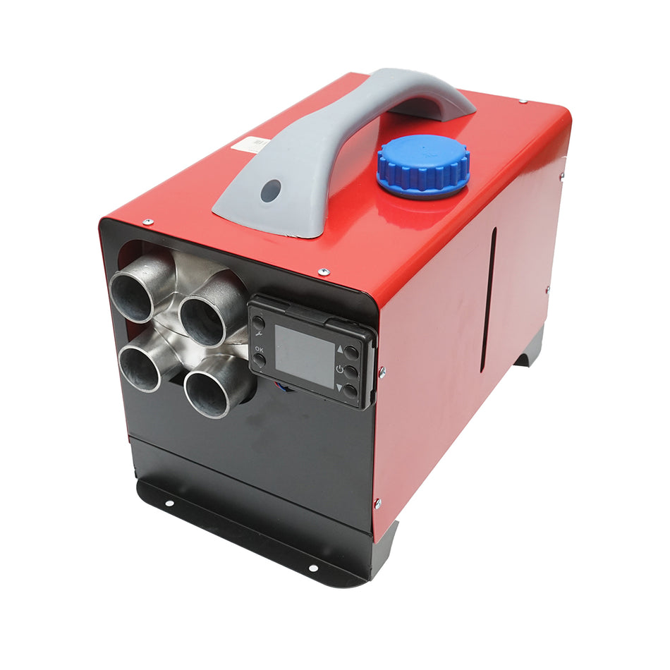 Sirocou, portable stationary heater 12-24V, 5KW, LCD display, with remote control and Kyocera Breckner Germany spark plug