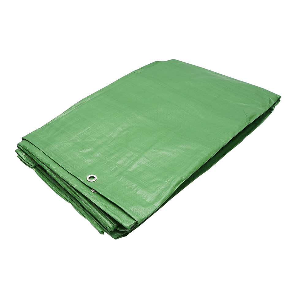 120g/m2 green tarpaulin with eyelets 6x10m Breckner Germany