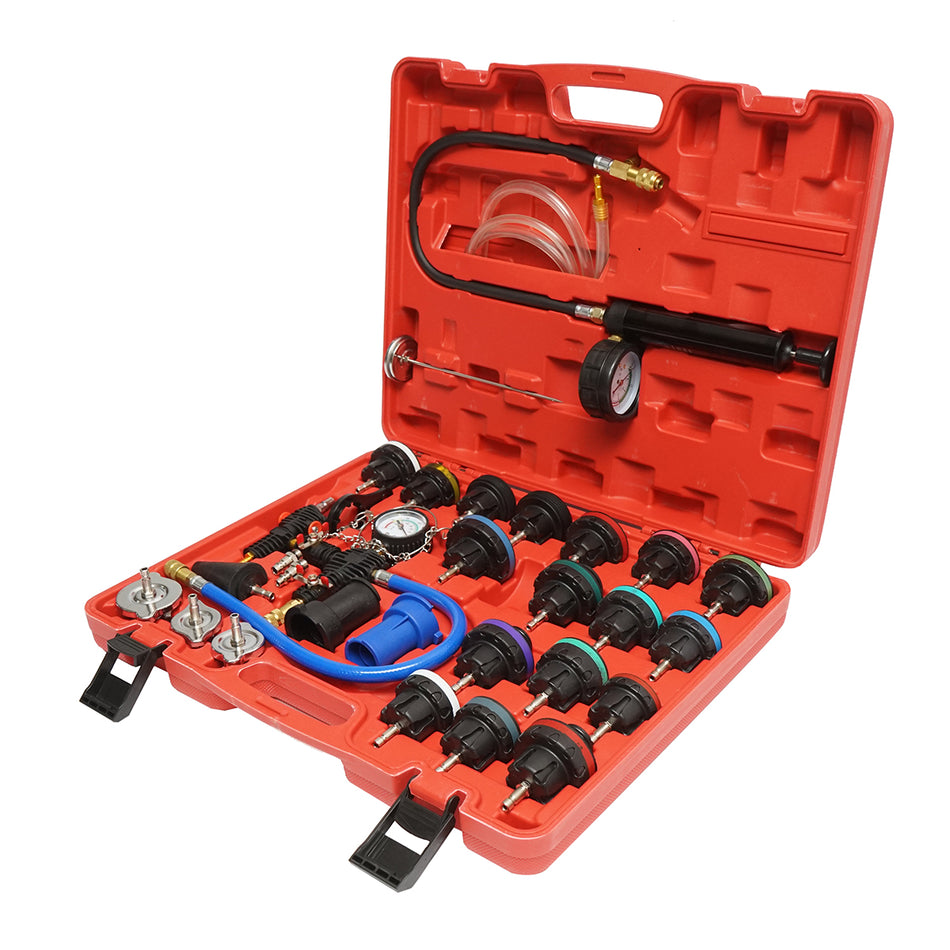Radiator and Cooling System Pressure Testing Kit 28 Pieces Breckner Germany
