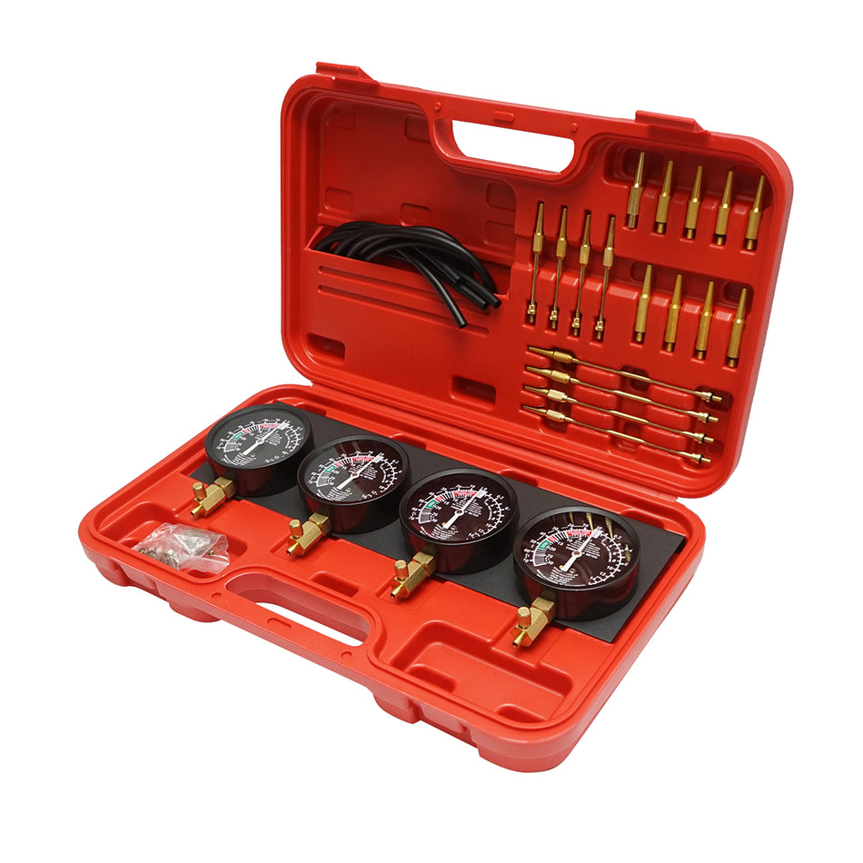 Carburetor and injection timing kit, 4 pressure gauges with adapters Breckner Germany
