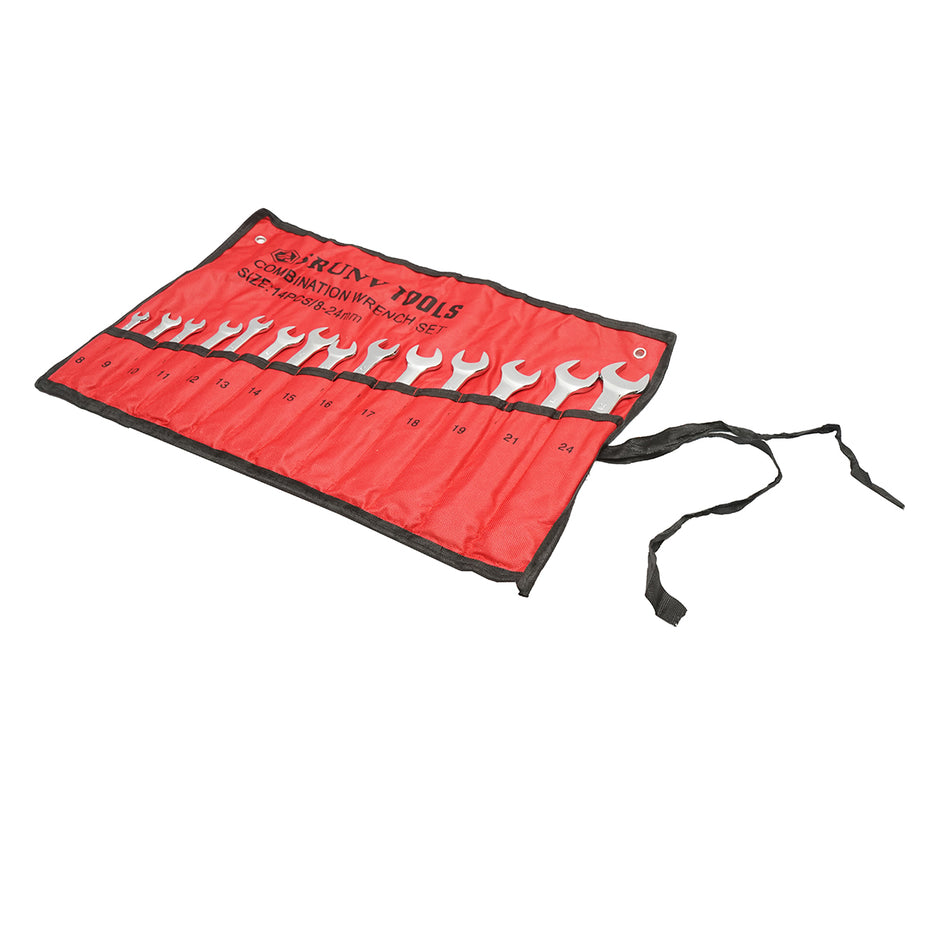 Set of fixed and ring combination wrenches 8-24mm 14 pieces Breckner Germany