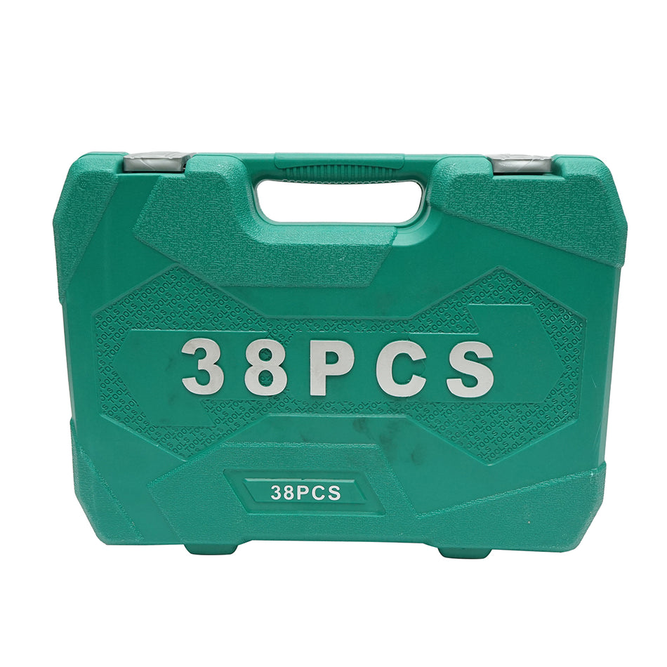 Socket wrench set 8-32mm and combination open-end wrenches 8-19mm, ratchet driver 38 pieces Breckner Germany