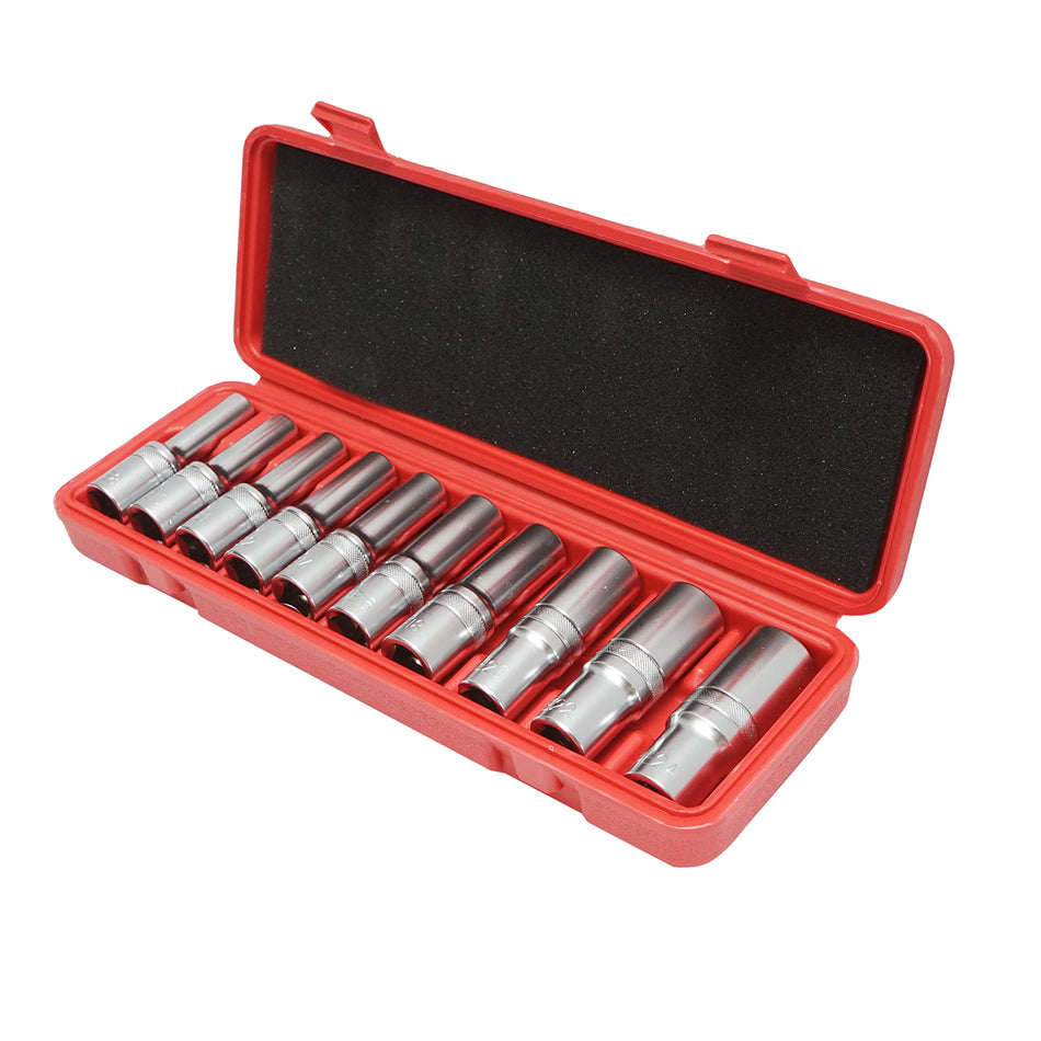E-Torx Socket Set E8-E24, 1/2 inch square drive, 10 pieces