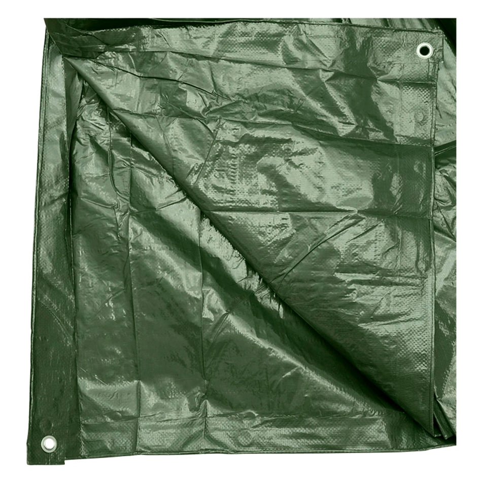 120g/m2 green tarpaulin with eyelets 8x12m Breckner Germany