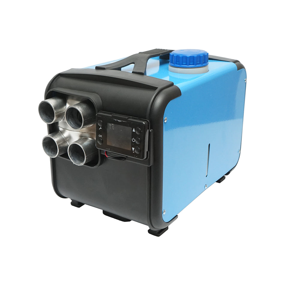 Sirocou, portable stationary heater 12-24/220V, 5KW, LCD display, with remote control and Kyocera Breckner Germany spark plug