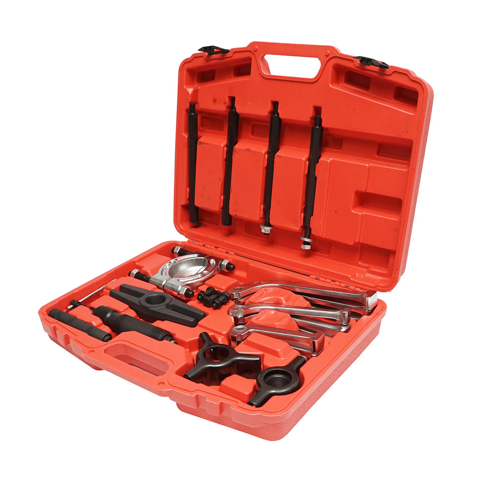 Bearing and pulley puller press kit with 3 arms, 10-ton hydraulic piston Breckner Germany