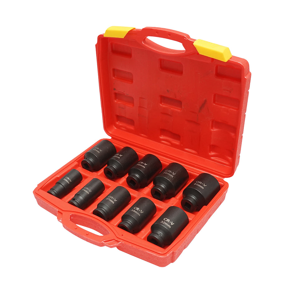 Impact tubular socket set 22-41mm with 3/4" drive Cr-V Breckner Germany