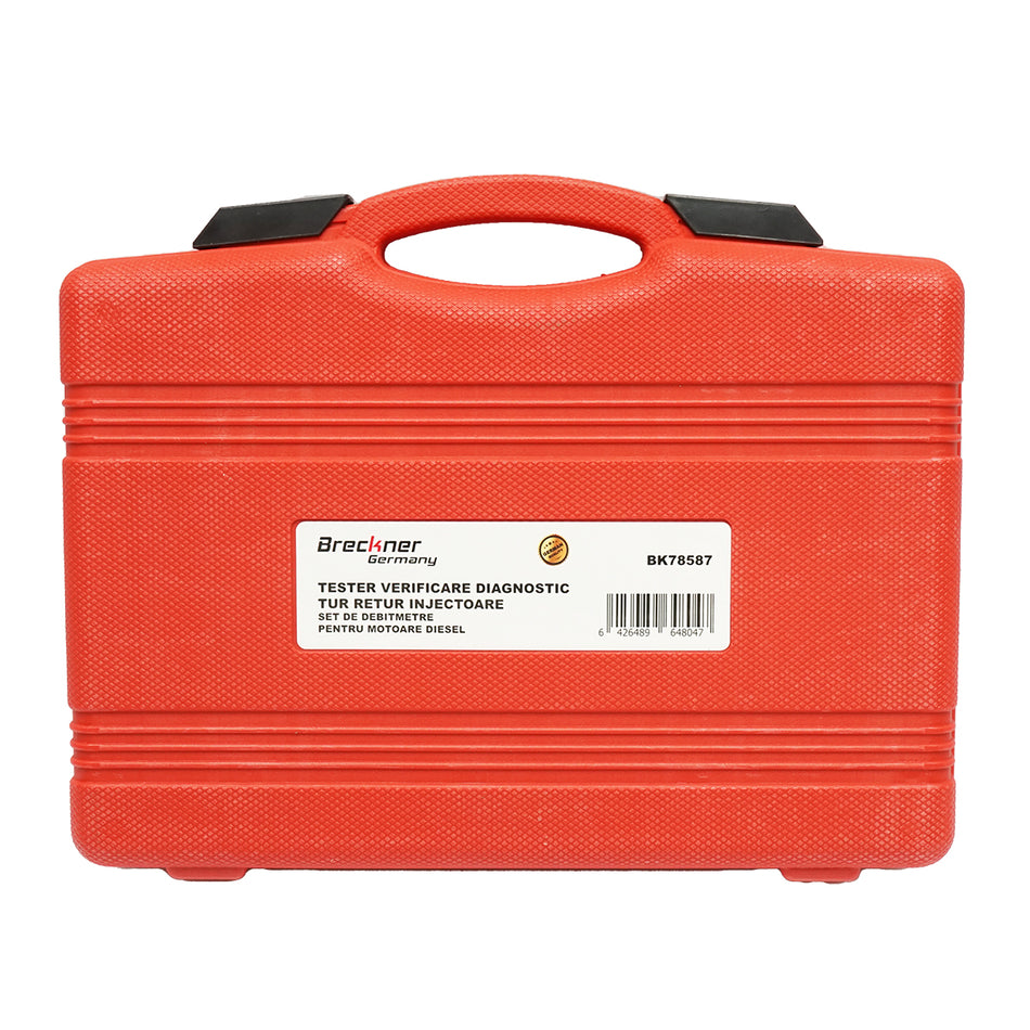 Diagnostic tester kit round-trip common rail injectors Bosch, Denso, Delphi, Siemens and flow meter set for diesel engines Breckner Germany