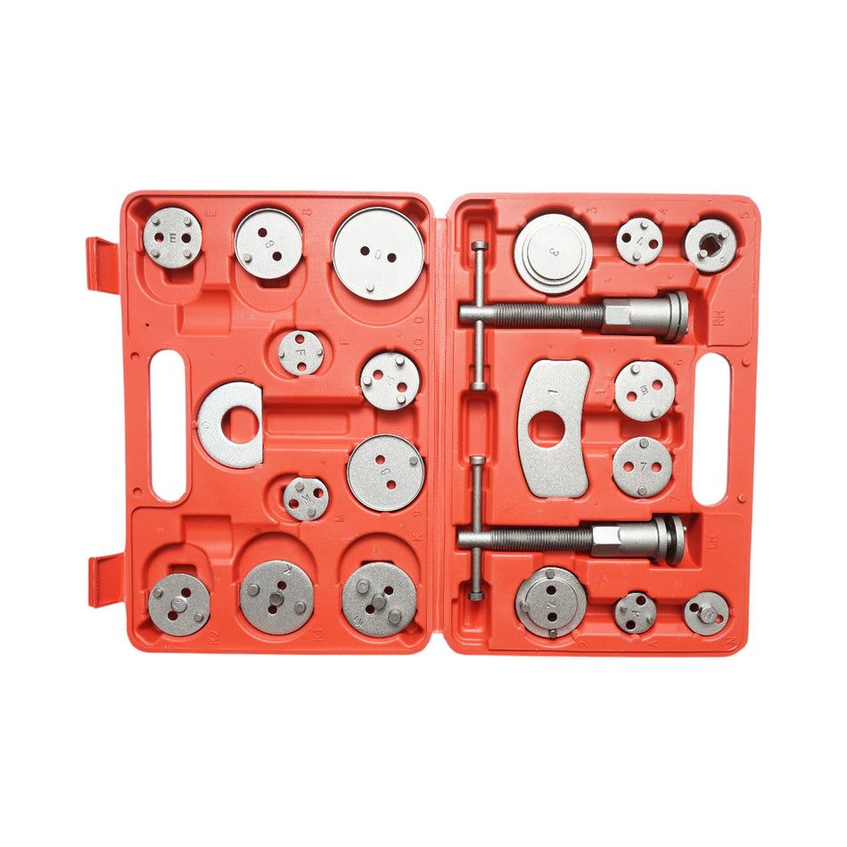 Universal left/right brake caliper press kit 22 pieces Breckner Germany
