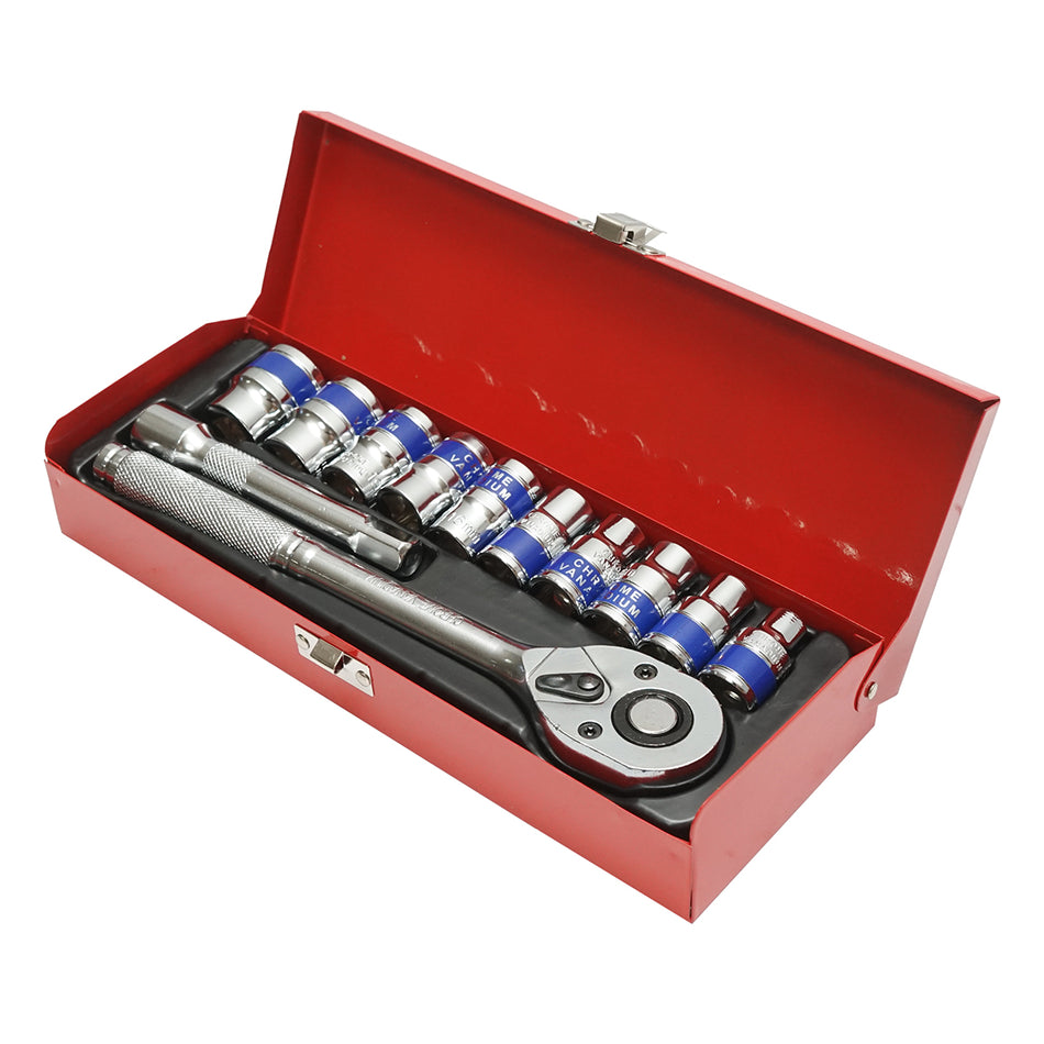 Tubular key set 8-24mm, 1/2 ratchet driver, 12 pieces Breckner Germany