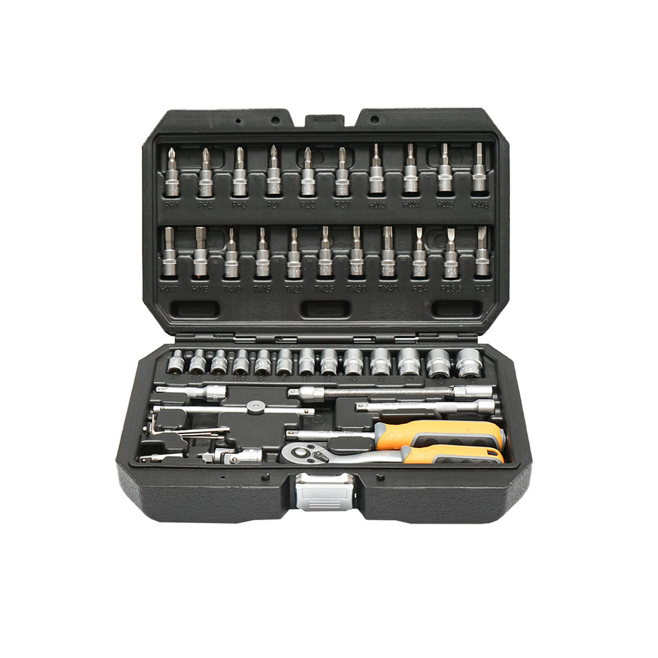 Hoteche 1/4" Ratchet Tubular Cap Set 46 Pieces